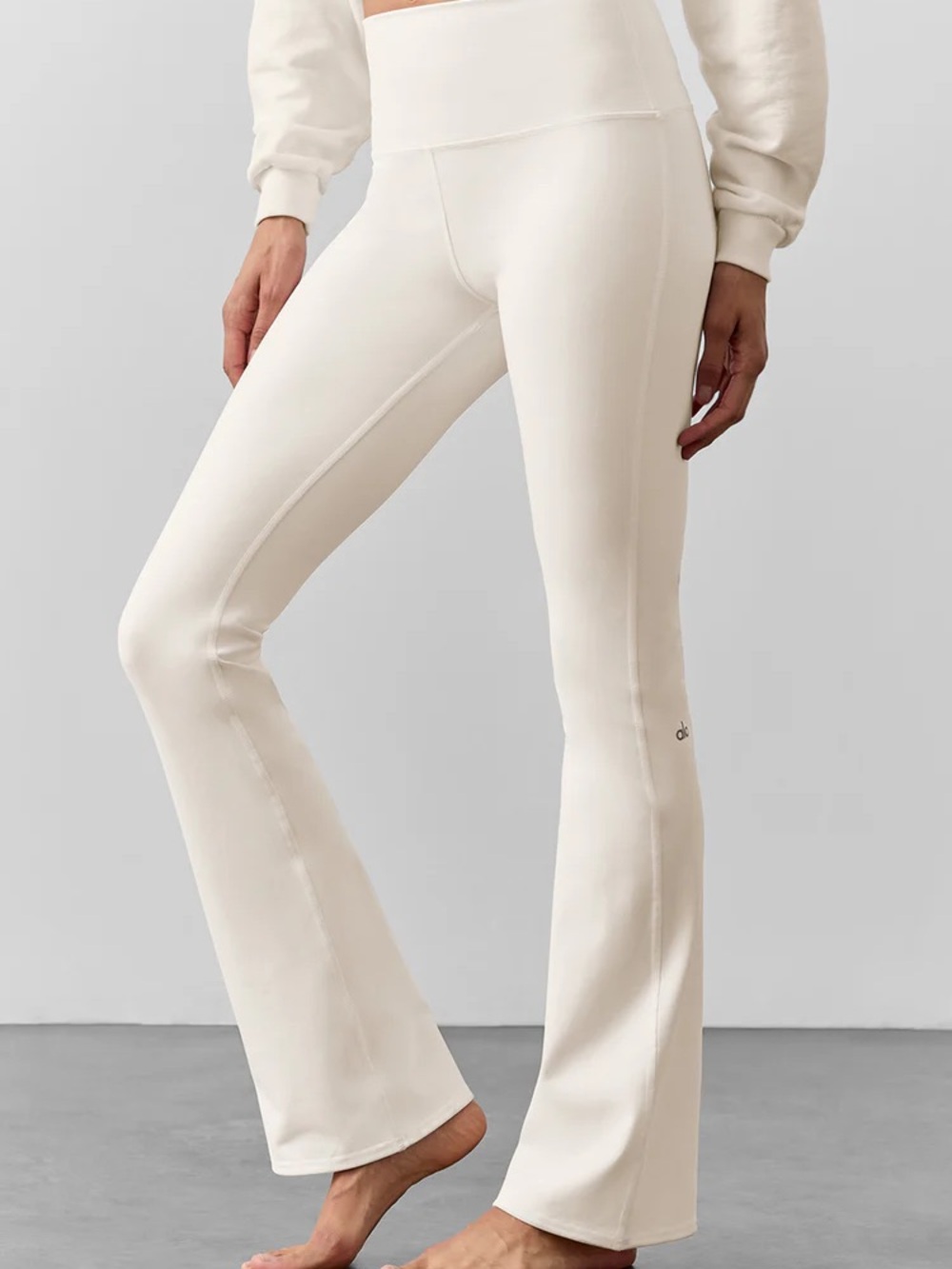 ALO Yoga Ivory Airbrush High-Waist Bootcut Legging